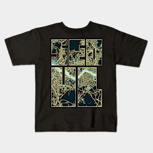 Seoul, South Korea City Map Typography - Summer Kids T-Shirt